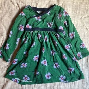Tea Collection Green Long Sleeve Dress GUC 12-18 months